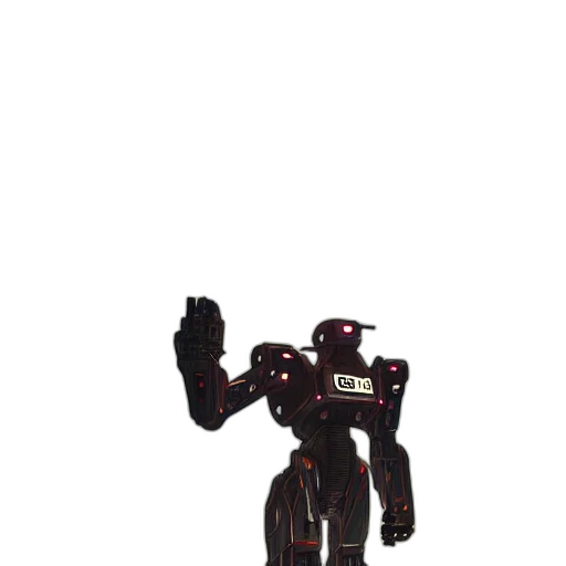 robot, weapon, creature, staff transparent PNG cut-out