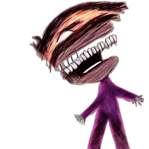 creature, mask, face, animal, concept art, cartoon, 3d render, watercolor transparent PNG cut-out
