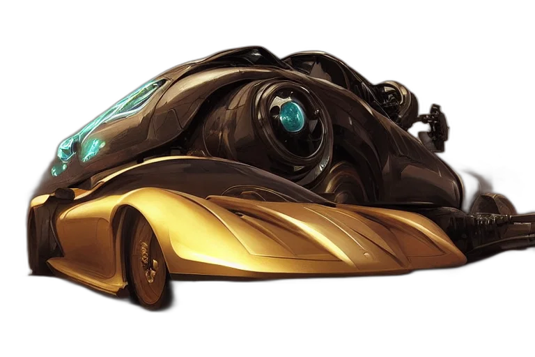 car, concept art, 3d render, fantasy art transparent PNG cut-out