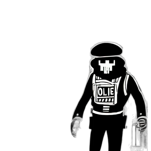 jacket, robot, mask, pixel art, cartoon, concept art, 3d render, outer space transparent PNG cut-out