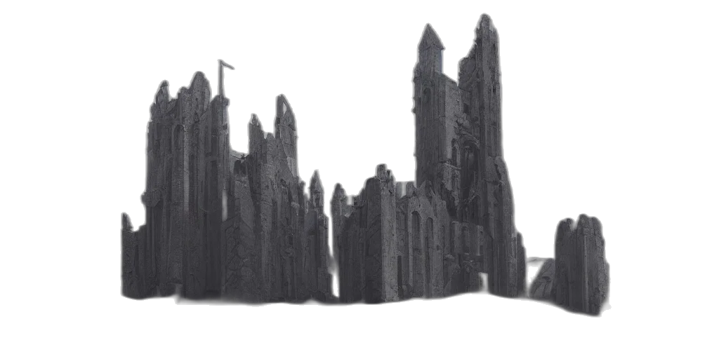building, concept art, 3d render, fantasy art transparent PNG cut-out