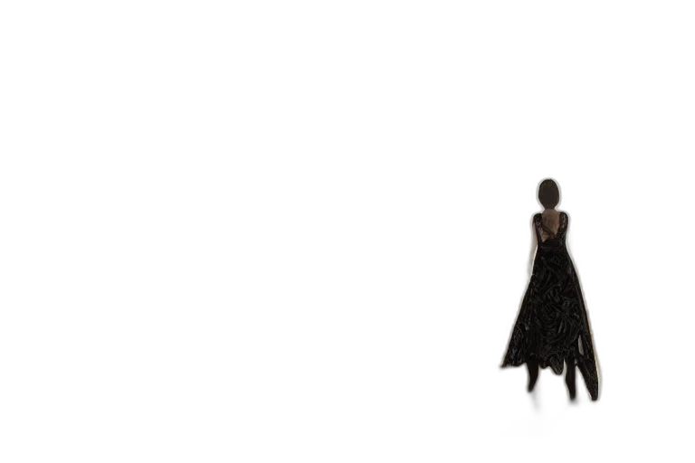 dress, jewelry, staff, hair transparent PNG cut-out