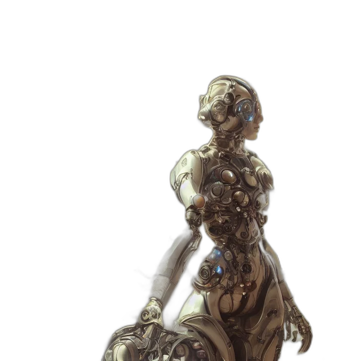 robot, jewelry, weapon, staff transparent PNG cut-out