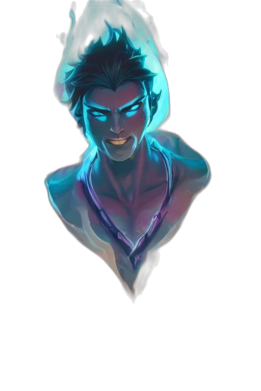 face, cyberpunk, concept art, vaporwave, fantasy art, neon lights, blue, neon transparent PNG cut-out