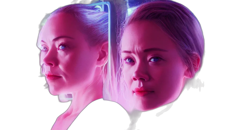 face, concept art, photorealistic, comic book art transparent PNG cut-out