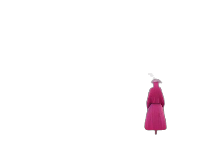 dress, hat, umbrella, jacket, concept art, 3d render, vaporwave, pixel art transparent PNG cut-out