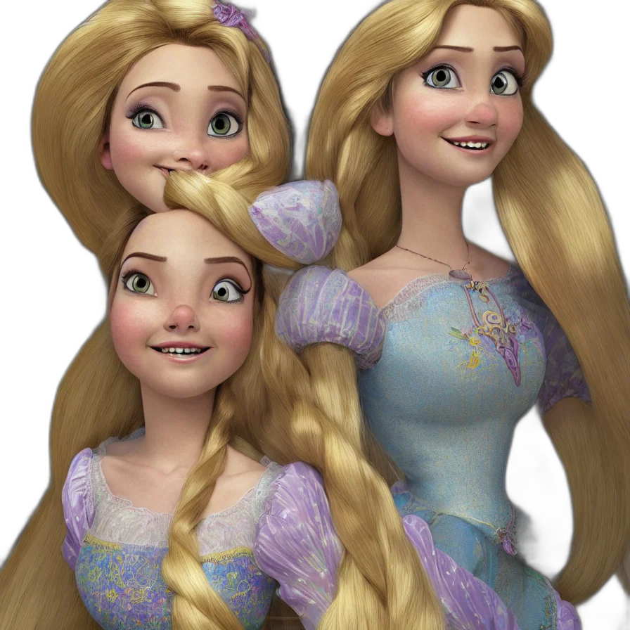 crown, hair, face, dress, 3d render, photorealistic, concept art, cartoon transparent PNG cut-out