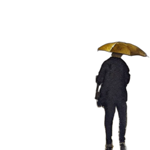 umbrella, jacket, staff, hat transparent PNG cut-out