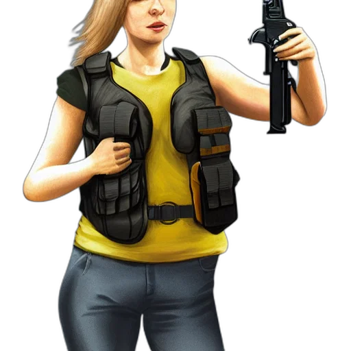 weapon, staff, concept art, 3d render, pixel art, cartoon, girl, wearing transparent PNG cut-out