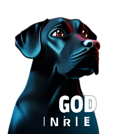 animal, concept art, 3d render, comic book art, picture, dog, text, good transparent PNG cut-out