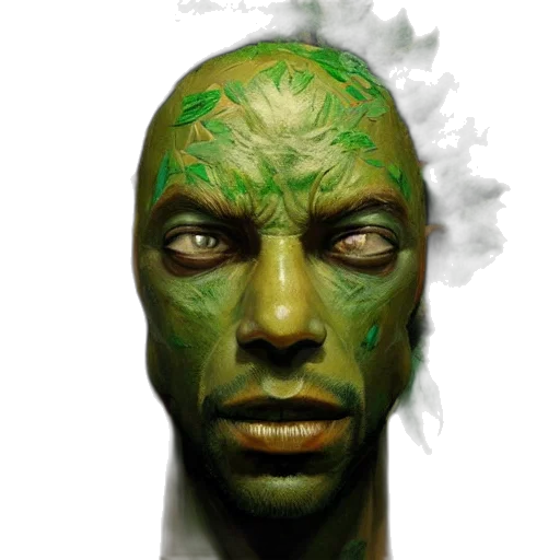 face, mask, creature, staff transparent PNG cut-out