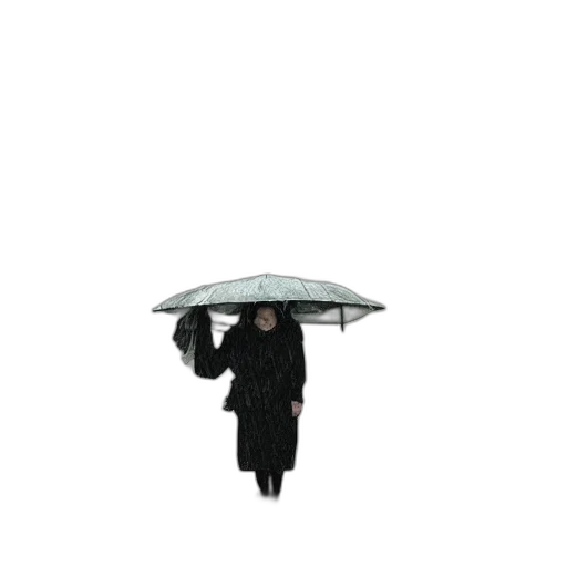 umbrella, hat, jacket, dress, pixel art, concept art, photorealistic, 3d render transparent PNG cut-out