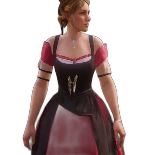 dress, staff, concept art, fantasy art, 3d render, photorealistic, red, princess transparent PNG cut-out