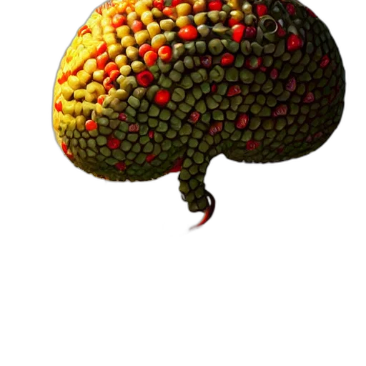 hat, crown, food, umbrella, 3d render, concept art, photorealistic, pixel art transparent PNG cut-out