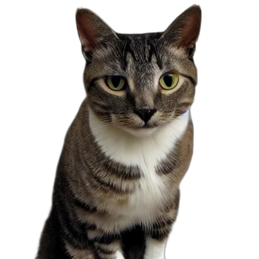 animal, staff, face, creature, photorealistic, 3d render, cat transparent PNG cut-out