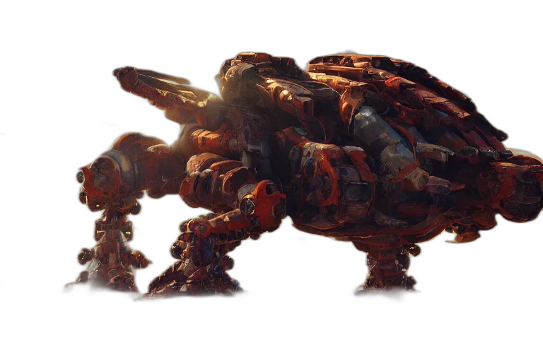 dragon, creature, robot, animal, concept art, 3d render, fantasy art, shellsnapper transparent PNG cut-out