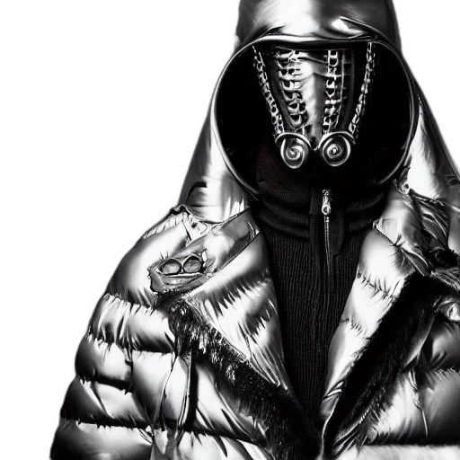 jacket, jewelry, cyberpunk, wet transparent PNG cut-out