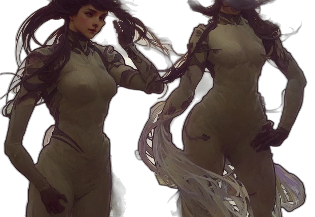 dress, creature, robot, concept art, fantasy art, cyberpunk, comic book art, outer space transparent PNG cut-out