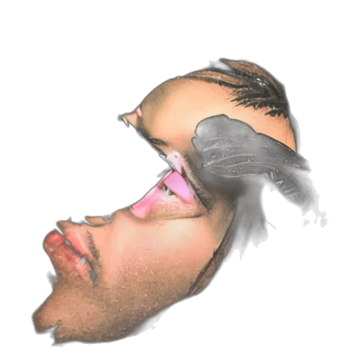 face, mask, crown, hair, photorealistic, 3d render, concept art, cyberpunk transparent PNG cut-out