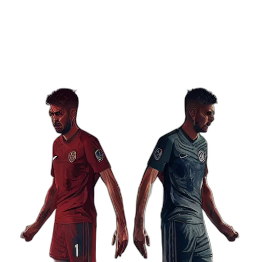 pixel art, concept art, fantasy art, 3d render, red, logo, soccer, team transparent PNG cut-out
