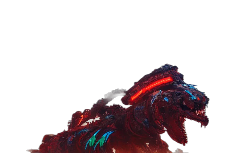 dragon, creature, hair, weapon, concept art, pixel art, fantasy art, 3d render transparent PNG cut-out