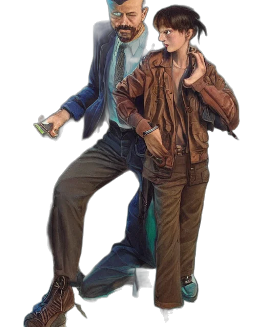 jacket, concept art, comic book art, cyberpunk transparent PNG cut-out