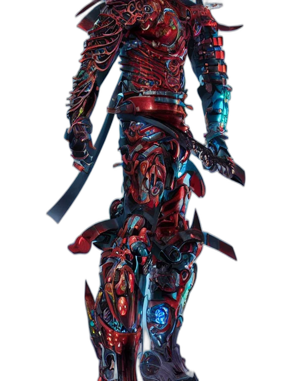 robot, sword, staff, creature transparent PNG cut-out