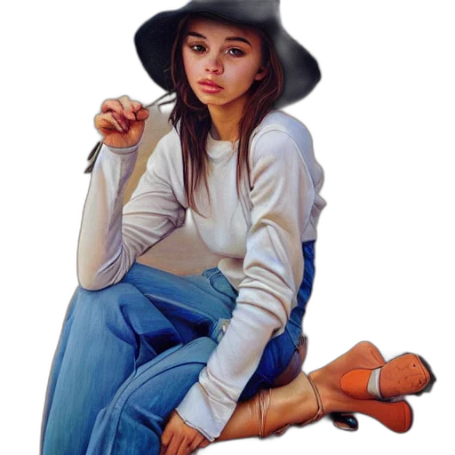 hat, shoes, face, jacket transparent PNG cut-out