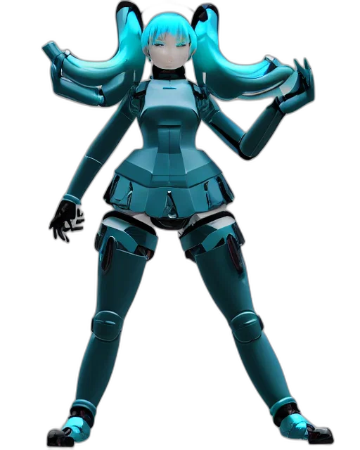 robot, concept art, 3d render, cyberpunk transparent PNG cut-out