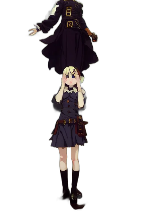 staff, dress, umbrella, hat transparent PNG cut-out