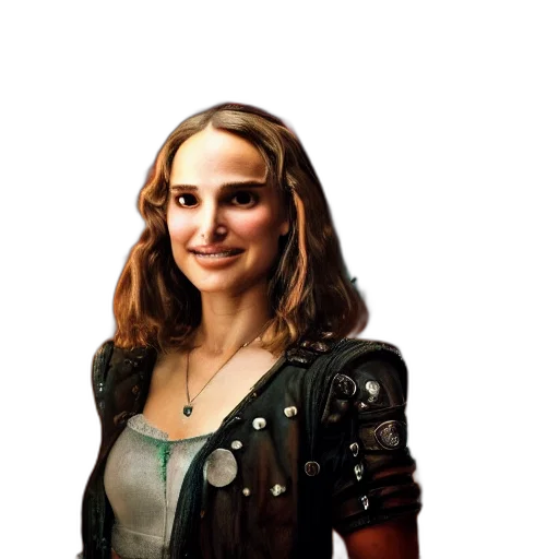 face, staff, jacket, robot, concept art, pixel art, fantasy art, photorealistic transparent PNG cut-out