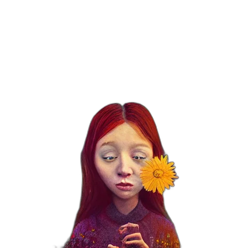 flower, face, dress, mask transparent PNG cut-out