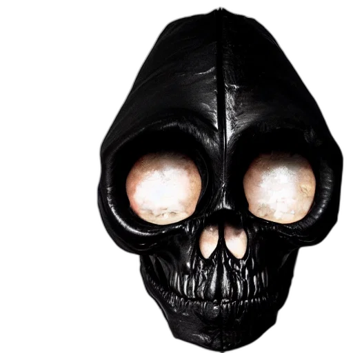 mask, jacket, face, 3d render, concept art, close, view, demonic transparent PNG cut-out
