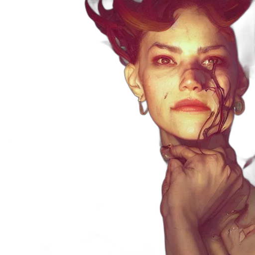 face, concept art, fantasy art, photorealistic transparent PNG cut-out
