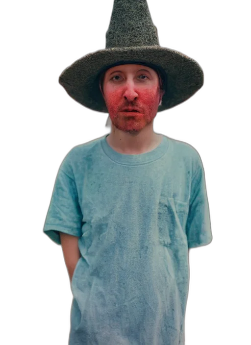 hat, mask, face, staff, photorealistic, red, detailed, color transparent PNG cut-out