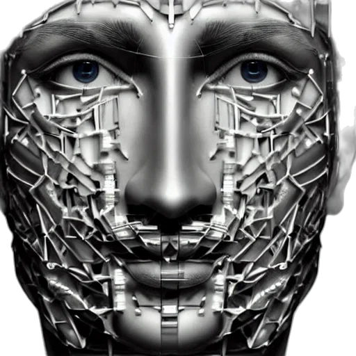robot, mask, face, cyberpunk transparent PNG cut-out