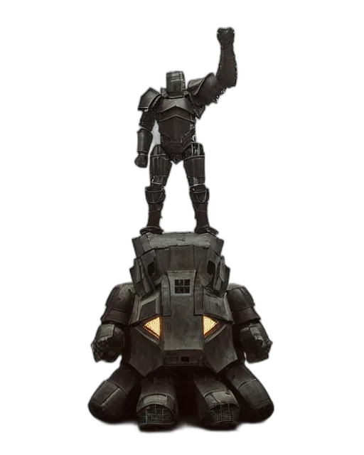robot, weapon, staff, sword transparent PNG cut-out