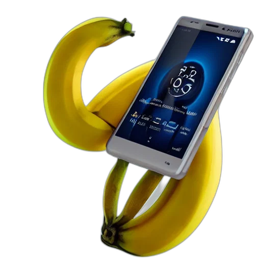 nokia, banana, phone, product, studio, lighting transparent PNG cut-out