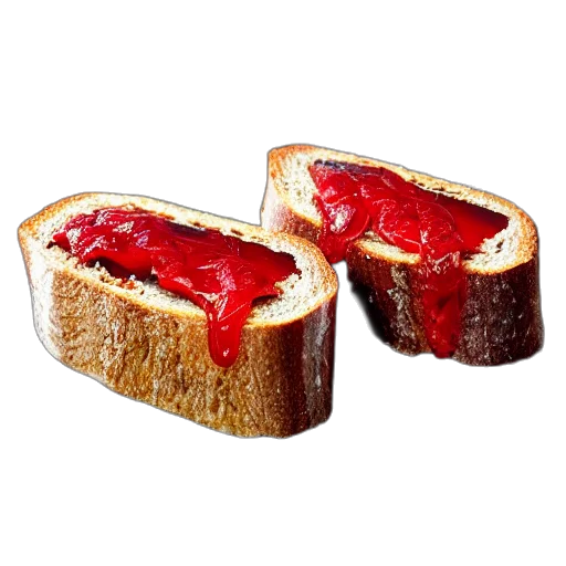 food, crown, shoes, photorealistic, 3d render, meat, jelly, rye transparent PNG cut-out