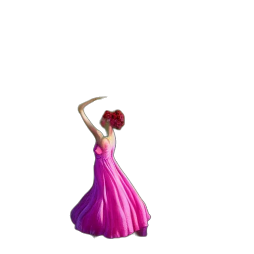dress, staff, flower, jewelry transparent PNG cut-out
