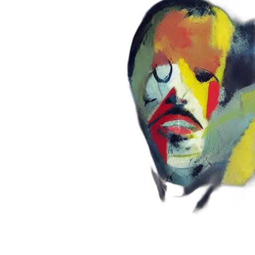 mask, face, watercolor, photorealistic transparent PNG cut-out