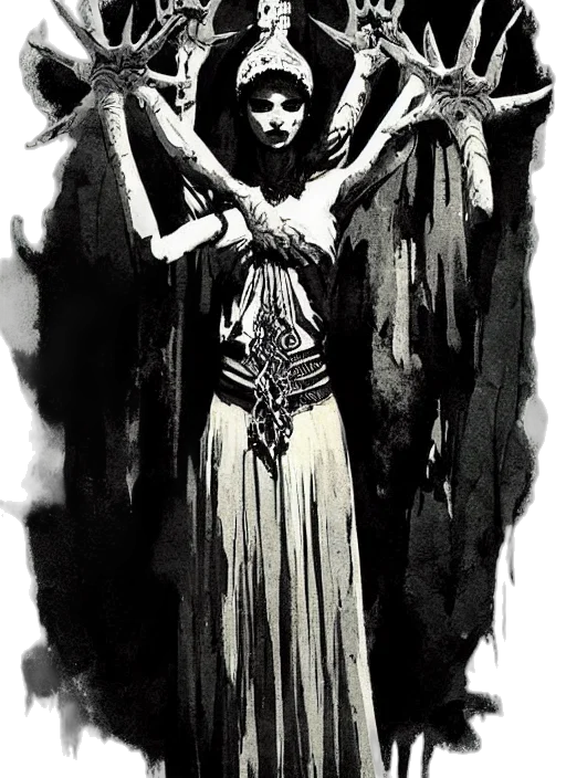 dress, comic book art, concept art, fantasy art, pencil sketch, dark, monochrome, marana transparent PNG cut-out