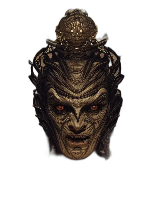mask, crown, face, creature transparent PNG cut-out