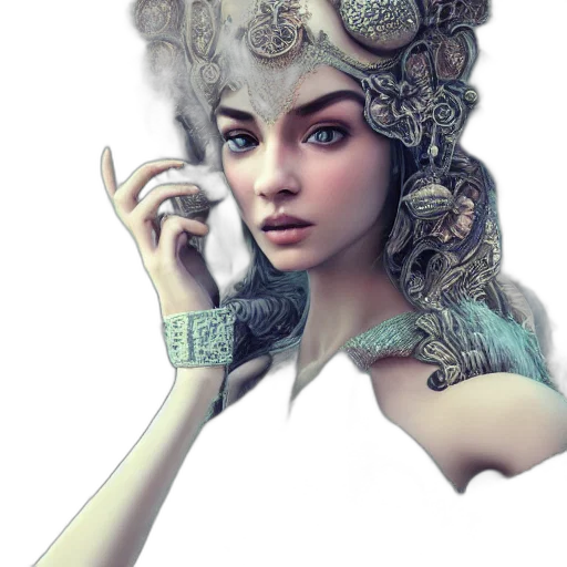 crown, mask, jewelry, face, fantasy art, concept art, photorealistic, 3d render transparent PNG cut-out