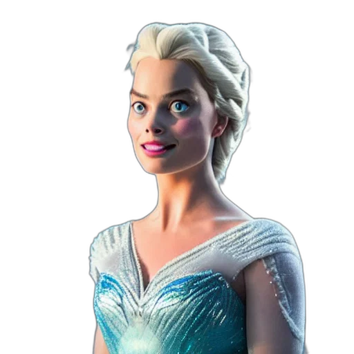 dress, face, crown, staff transparent PNG cut-out