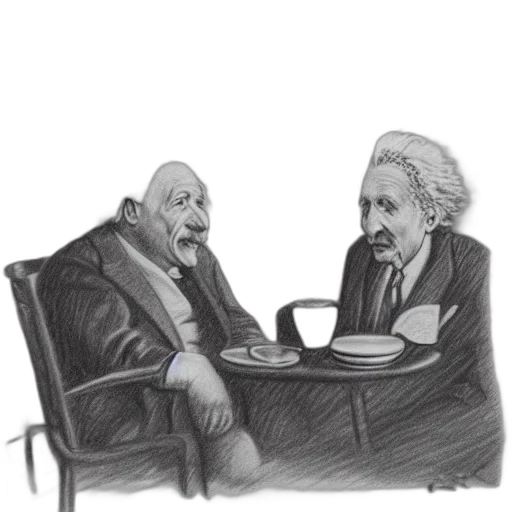 furniture, concept art, pencil sketch, cartoon, fire, outer space, einstein, tesla transparent PNG cut-out