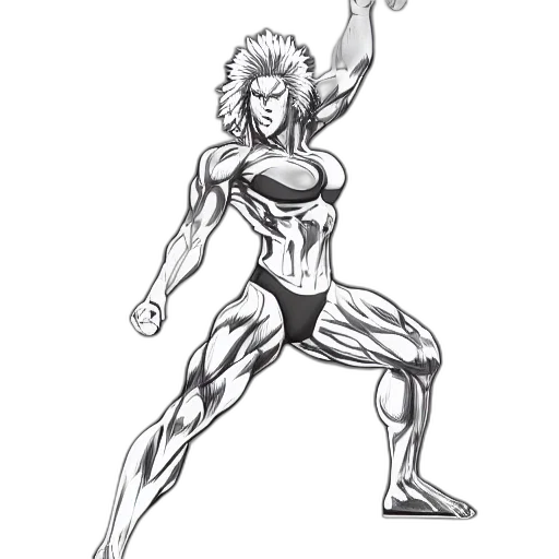 concept art, comic book art, pencil sketch, cartoon, most, strongest, pose, scarlett transparent PNG cut-out