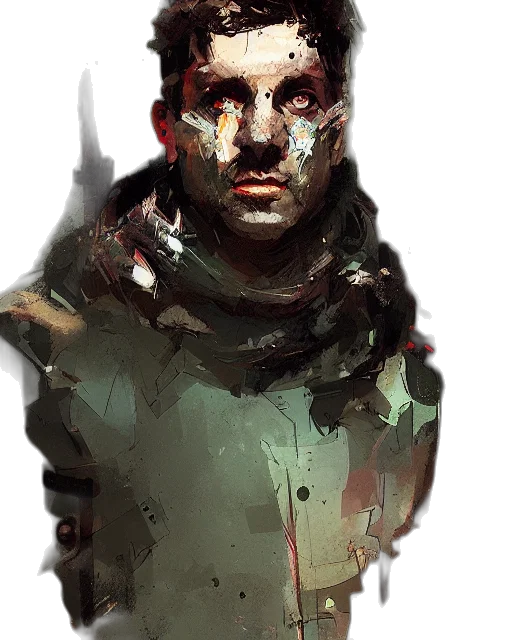 face, mask, robot, jacket transparent PNG cut-out
