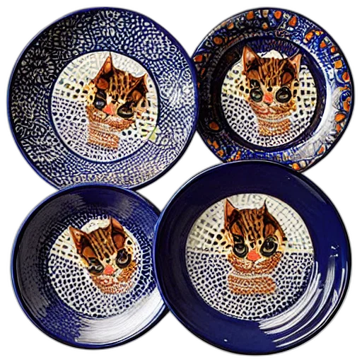 set, dishes, marrocan, mosaic transparent PNG cut-out