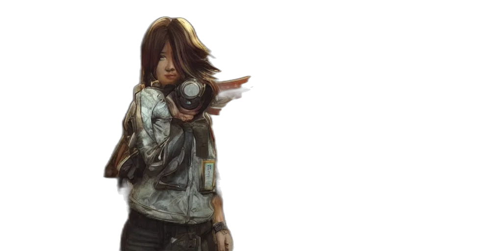 weapon, jacket, concept art, cyberpunk transparent PNG cut-out